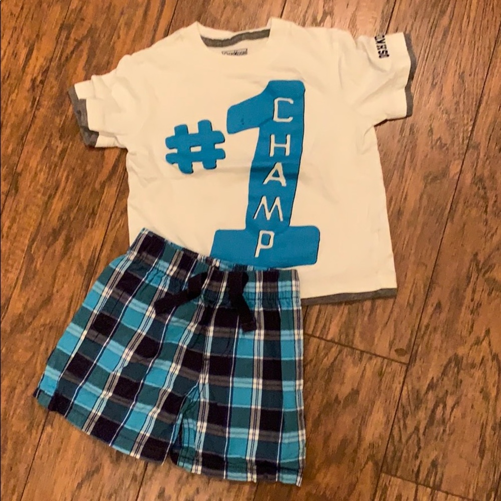 2T T-shirt and shorts
